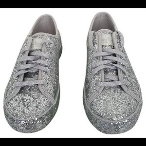 Kate Spade Kick Glitter silver sneakers